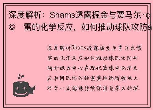 深度解析：Shams透露掘金与贾马尔·穆雷的化学反应，如何推动球队攻防两端升级